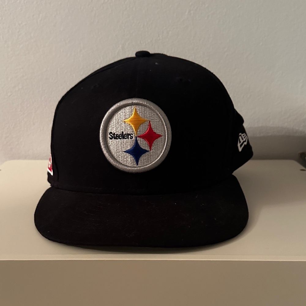 Vintage Black Steelers Cap New Era